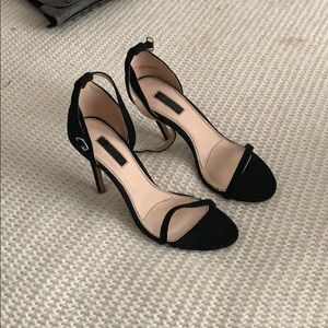 Topshop black strappy heel
